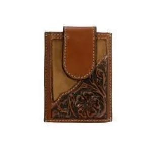 3D Mens Wallet Utility Embossed Overlay Brown