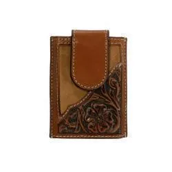 3D Mens Wallet Utility Embossed Overlay Brown