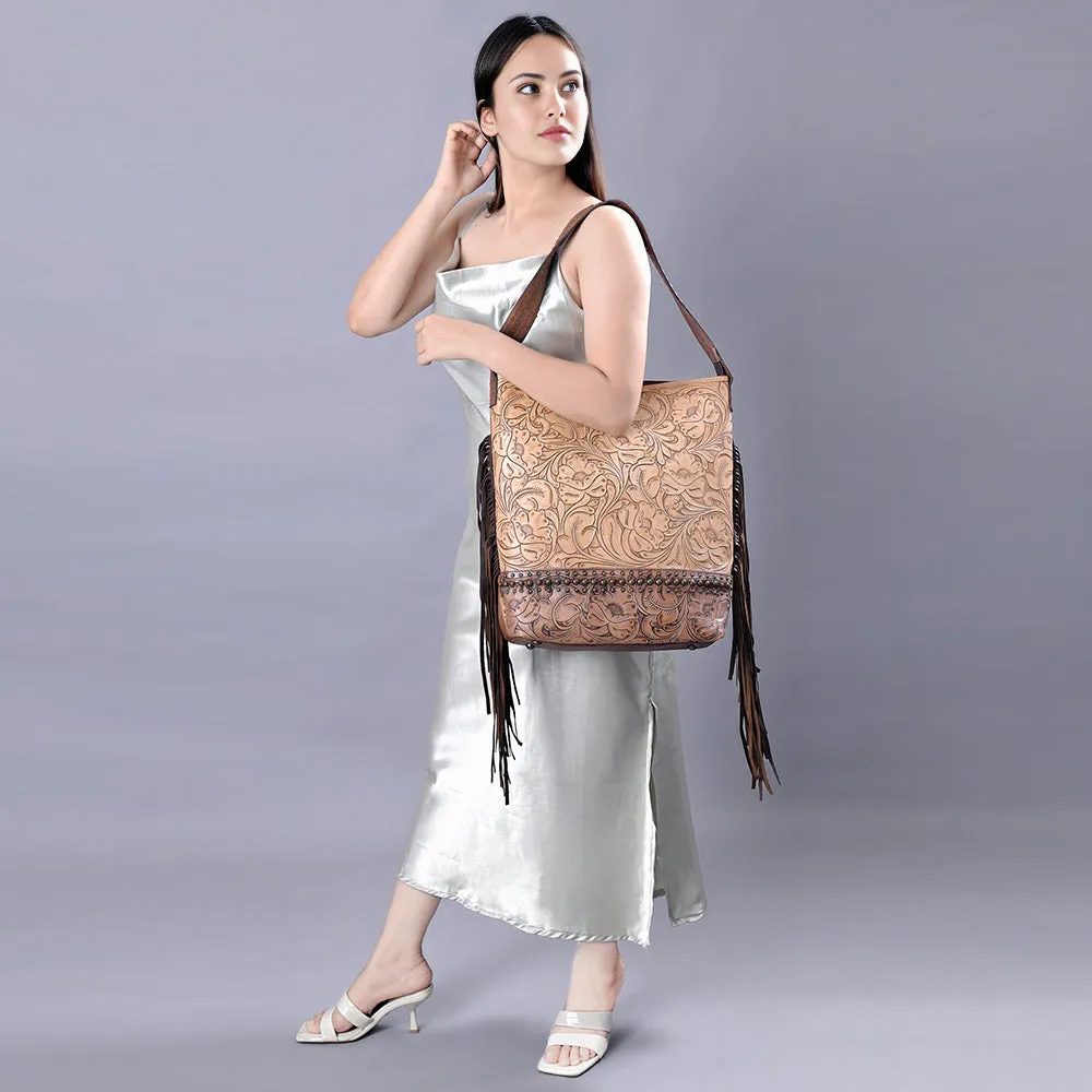 ADBG1218 American Darling Hand Tooled Genuine Leather Women Bag Western Handbag Purse