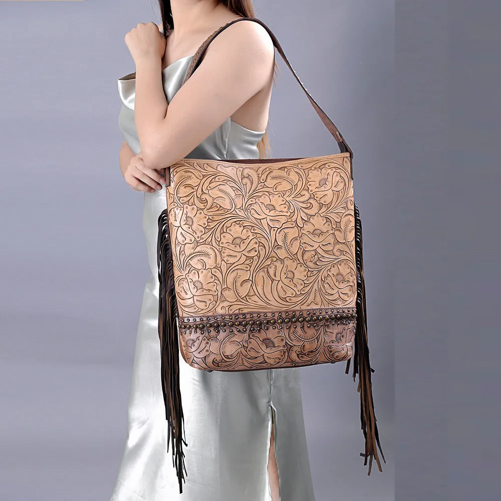 ADBG1218 American Darling Hand Tooled Genuine Leather Women Bag Western Handbag Purse