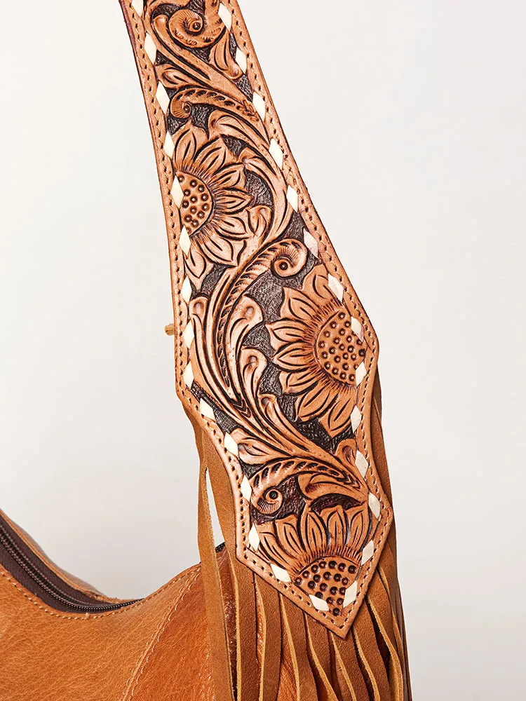 American Darling ADBGA220 Tote Hand Tooled Genuine Leather Women Bag Western Handbag Purse