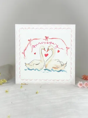 Anniversary swans card