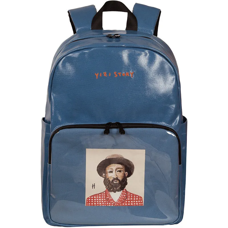 Backpack Original Design Large Capacity Waterproof  Men's and Women's Multi-Compartment Canvas Printed  Schoolbag