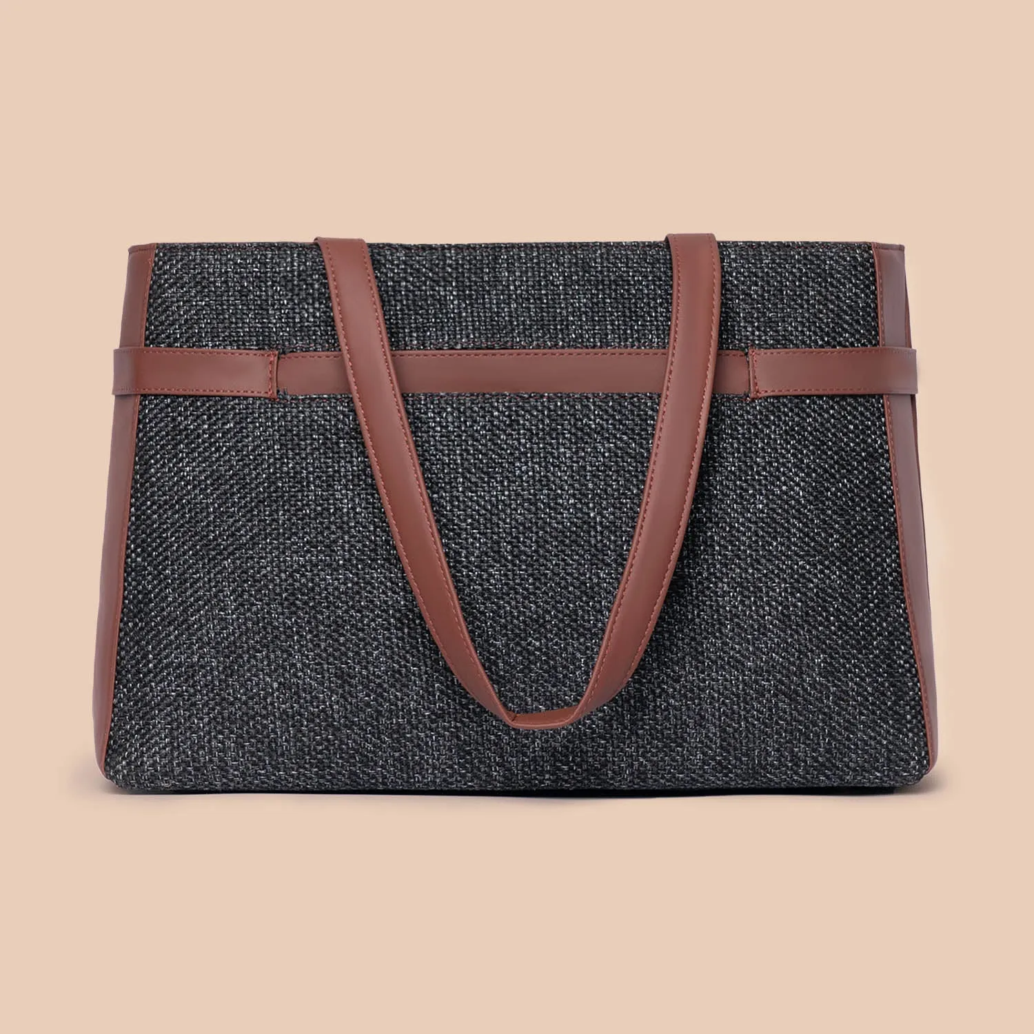 Black Metal Statement Office Bag
