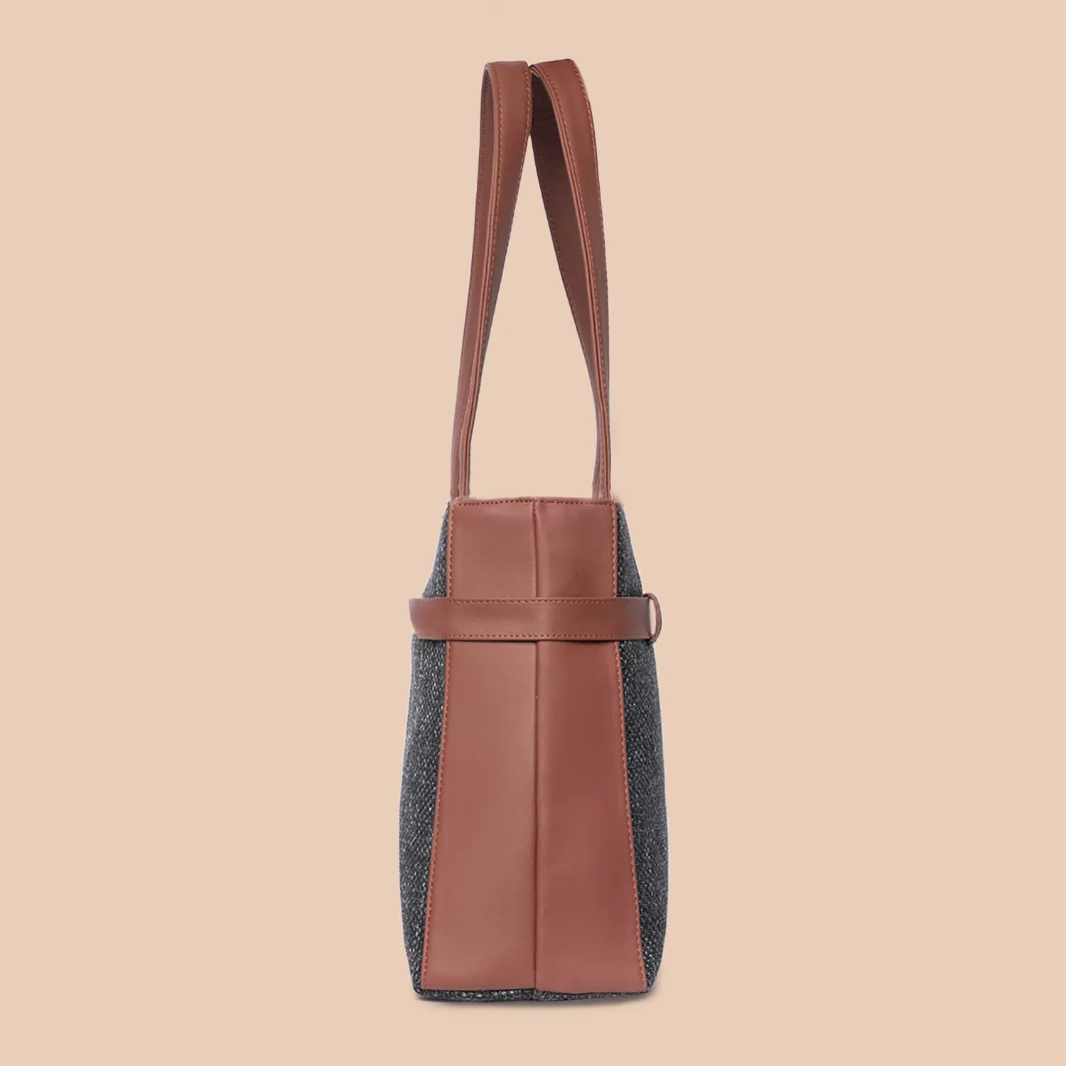 Black Metal Statement Office Bag
