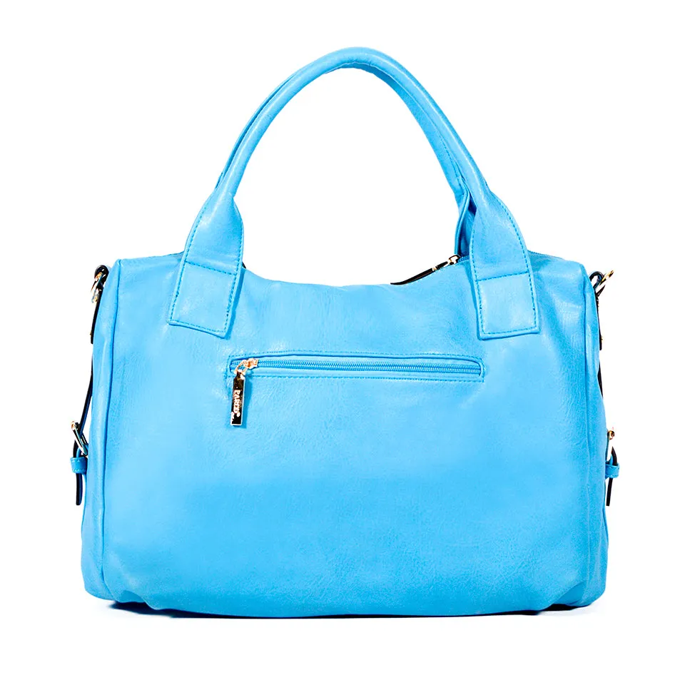Blue Handbag with Smooth Material - OH-5018 BLUE