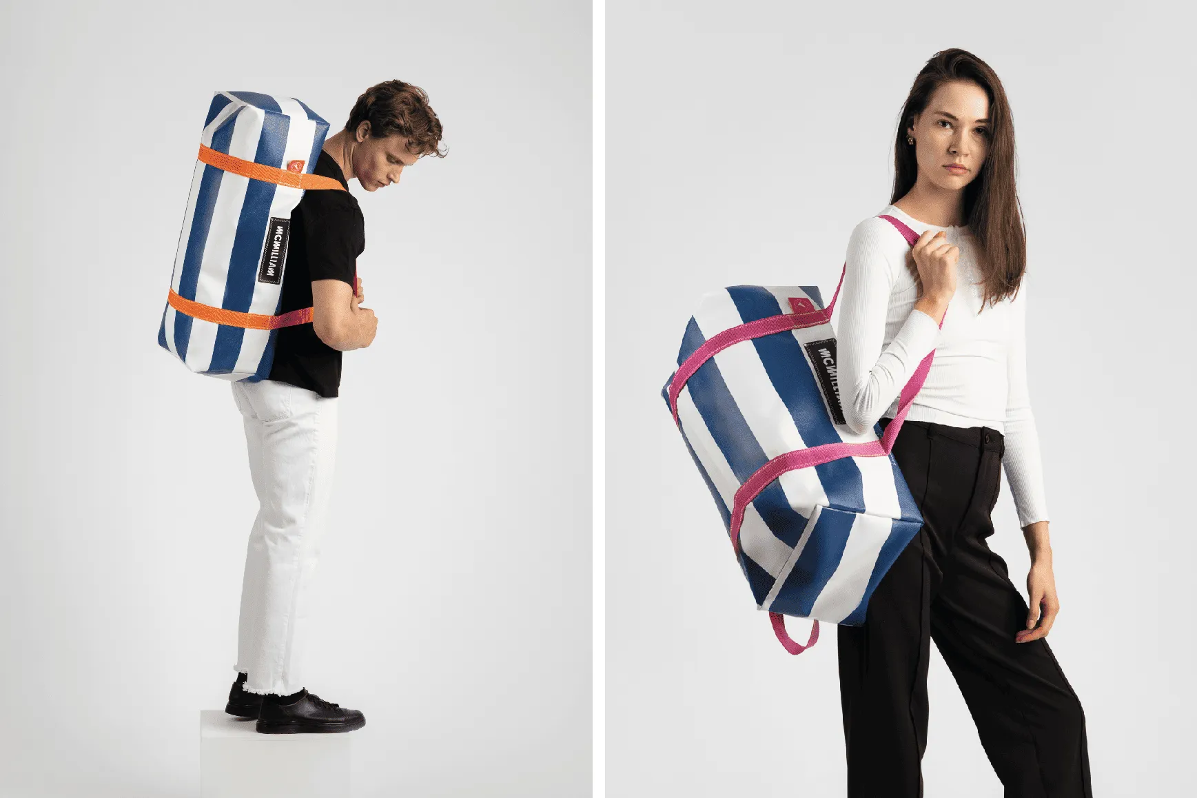 Blue Large Holdall (50L) - Classic Stripe