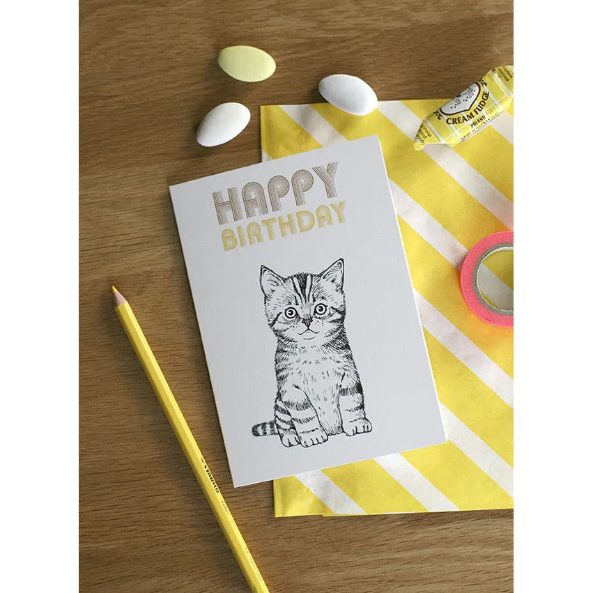 Briki Vroom Vroom Half Folded Postcard Cat