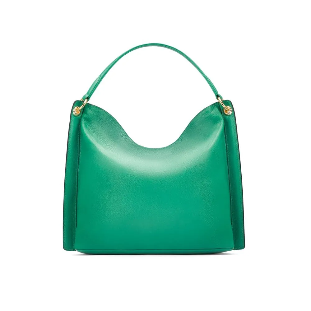 Carol Ann Slouchy Leather Shoulder Bag - Emerald Green
