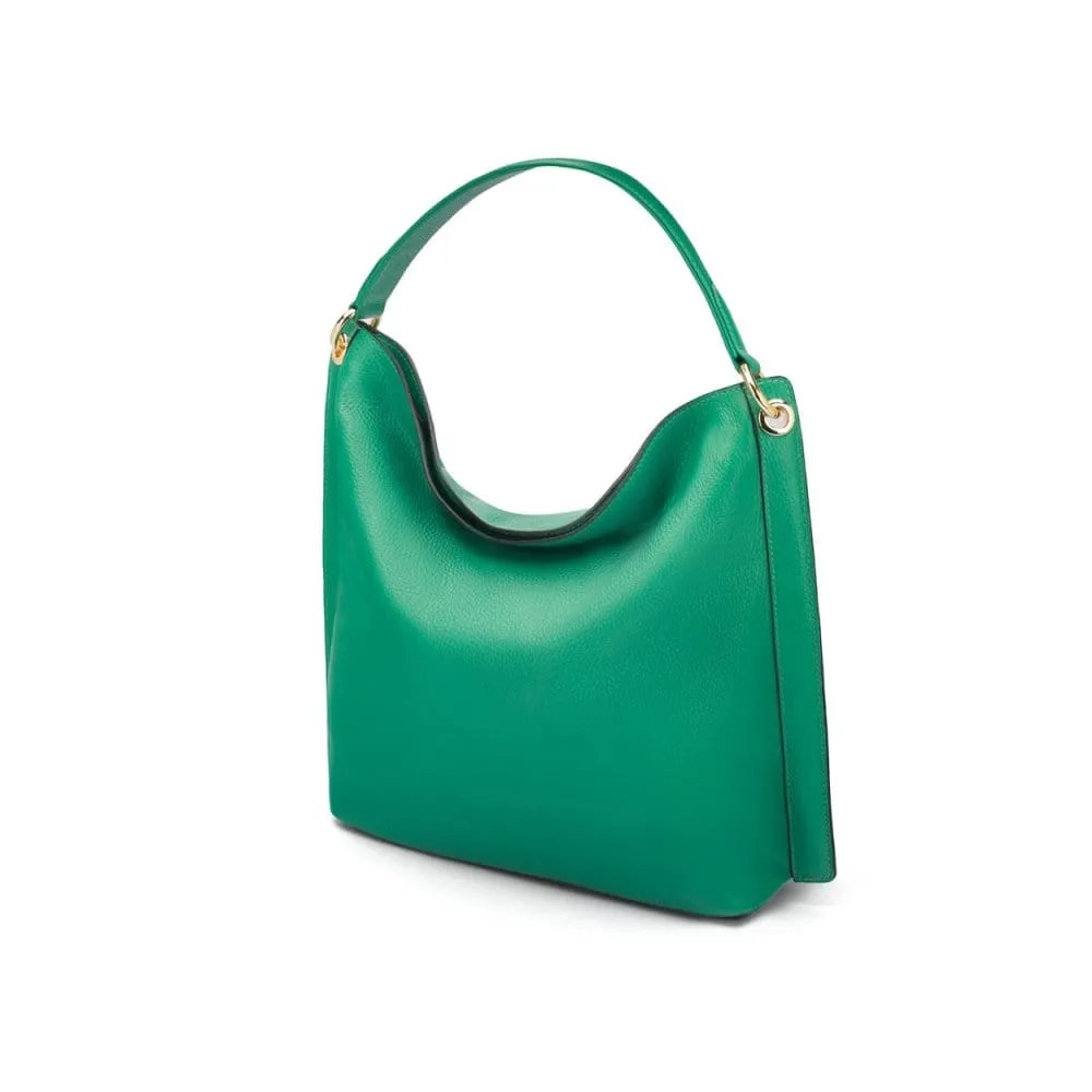 Carol Ann Slouchy Leather Shoulder Bag - Emerald Green