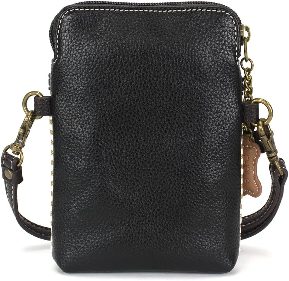 CHALA Cell Phone Crossbody Purse-Women PU Leather/Canvas Multicolor Handbag with Adjustable Strap