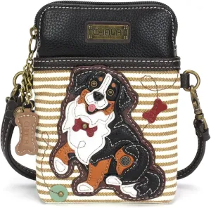 CHALA Cell Phone Crossbody Purse-Women PU Leather/Canvas Multicolor Handbag with Adjustable Strap