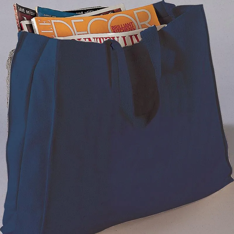 Closeout Full Gusset Heavy Canvas Affordable Horizontal Tote Bags - TF275