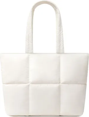 Comfyable Work Tote Bag for Women, Puffer Purse with Laptop Compartment, Large Shoulder Bag for Travel, 15 16 Inch
