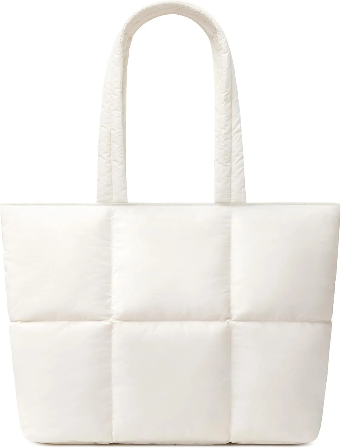 Comfyable Work Tote Bag for Women, Puffer Purse with Laptop Compartment, Large Shoulder Bag for Travel, 15 16 Inch