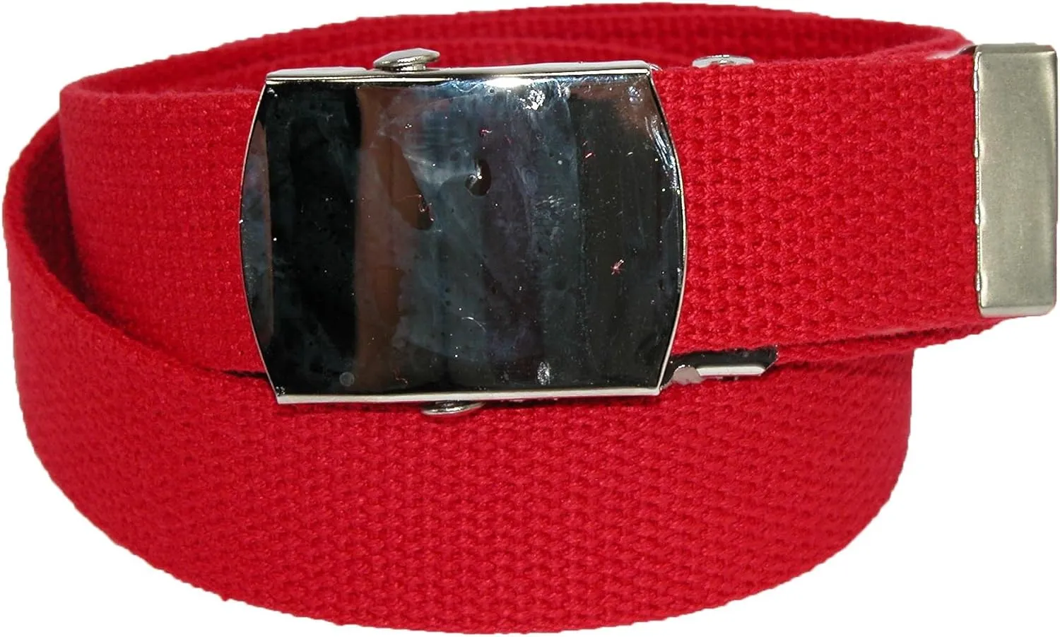 CTM Big & Tall Cotton Adjustable Belt with Nickel Buckle