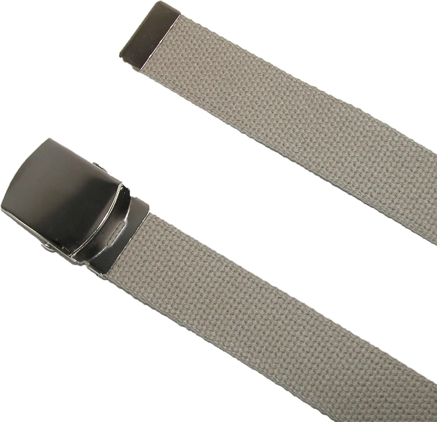 CTM Big & Tall Cotton Adjustable Belt with Nickel Buckle
