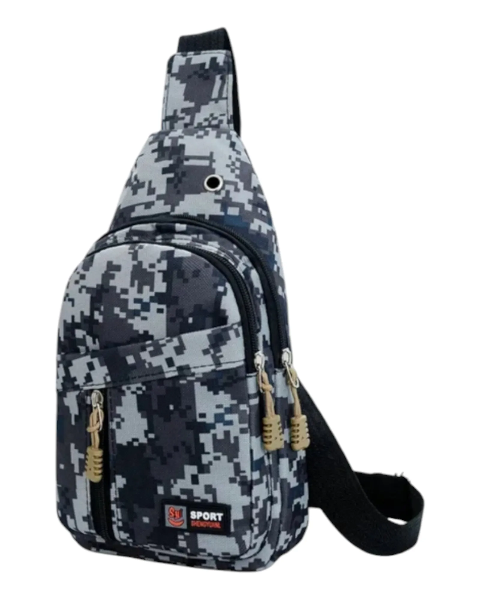 Digital Camo Sports One Should Sling Canvas Bag