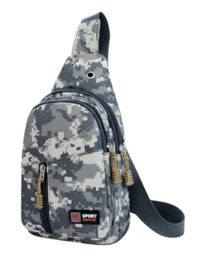 Digital Camo Sports One Should Sling Canvas Bag