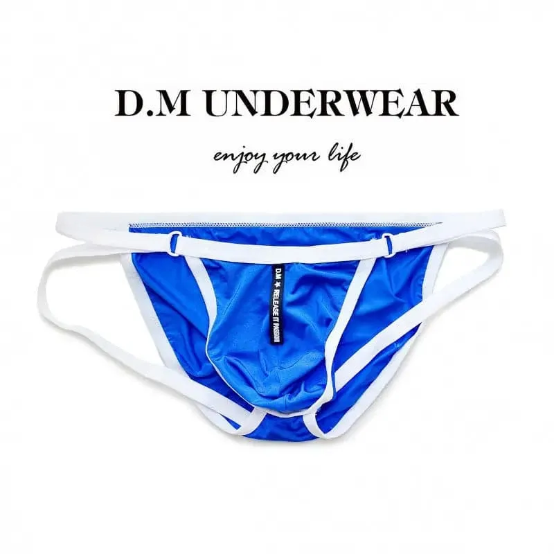 D.M Mens sexy Briefs Sling Silky Sports Breathable Nylon