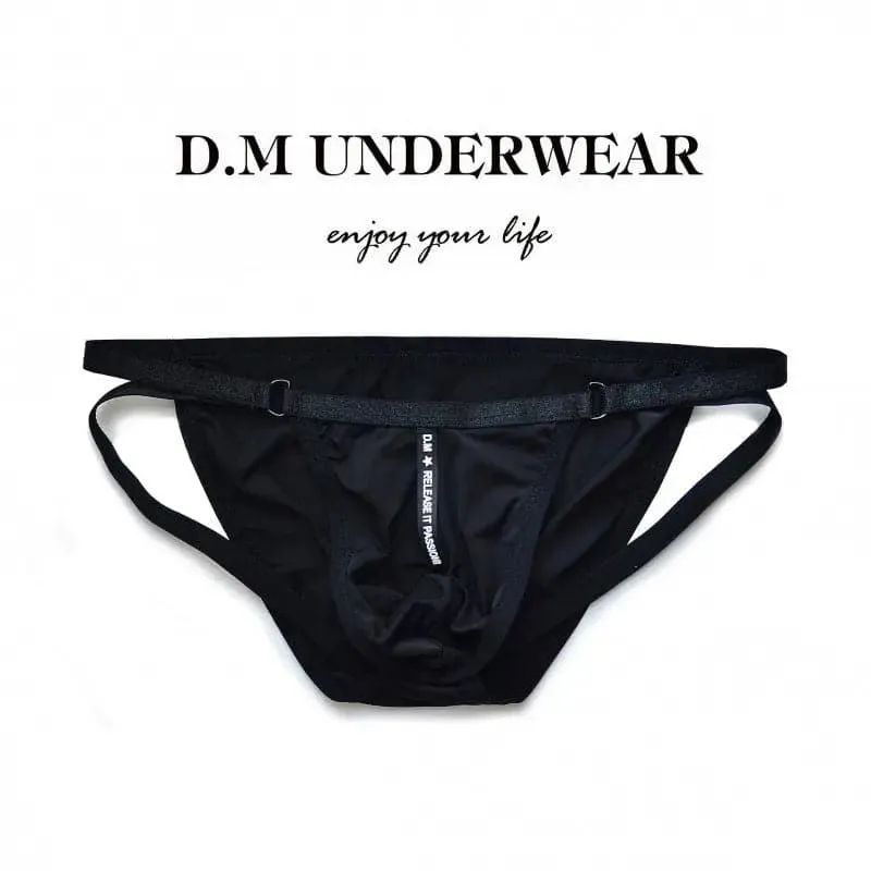 D.M Mens sexy Briefs Sling Silky Sports Breathable Nylon