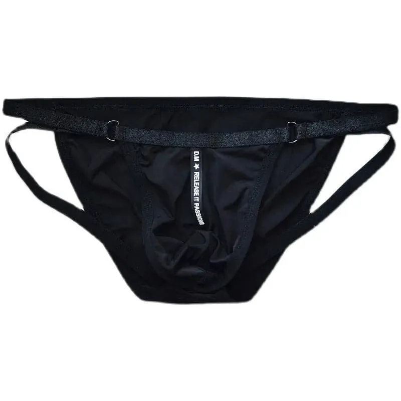 D.M Mens sexy Briefs Sling Silky Sports Breathable Nylon