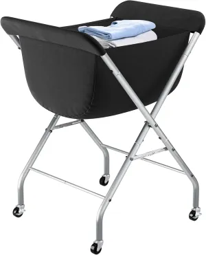 ELYKEN Laundry Cart with Wheels, 33H Easy Rolling Laundry Hamper with Removable Liner Bag, Sturdy Metal Frame Clothes Basket with 4 Casters and 2 Brakes