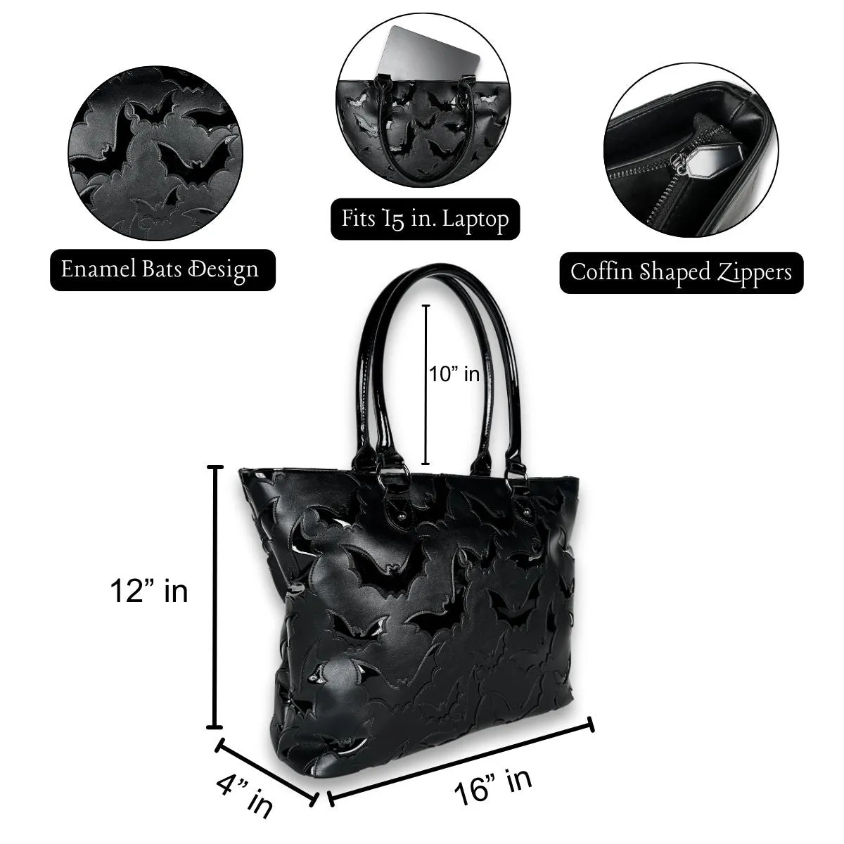 Enamel Bats Tote / Shoulder Bag