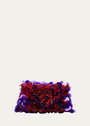 Envelope Sequins Embroidered Clutch Bag