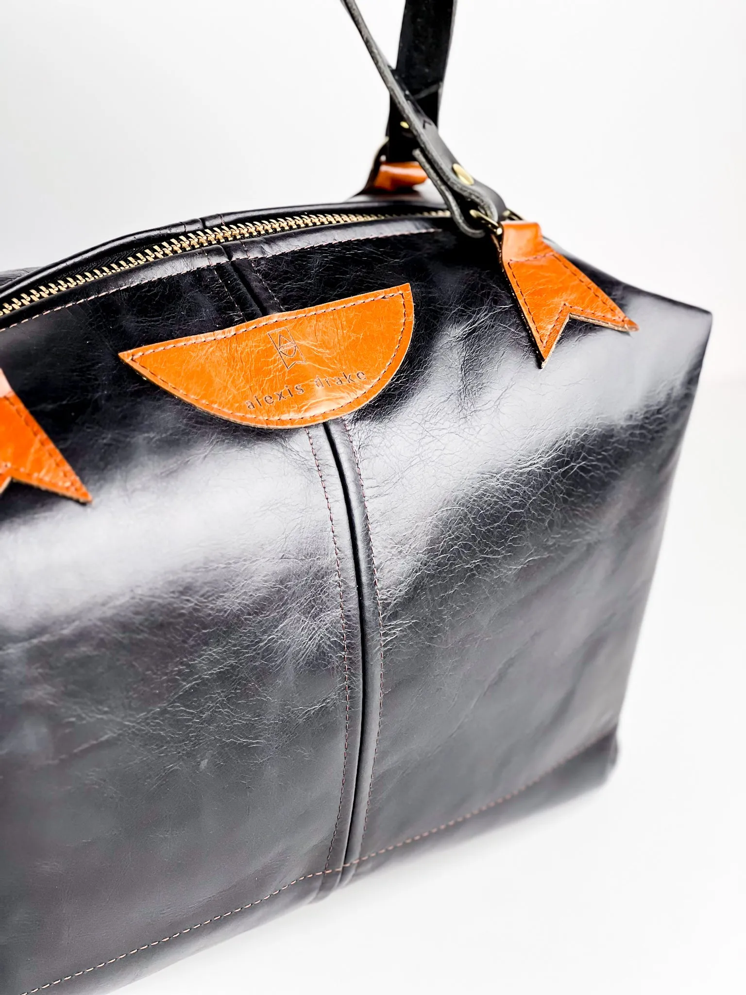Everyday Collection | Eliza Satchel   Shoulder Tote | Black   Whiskey