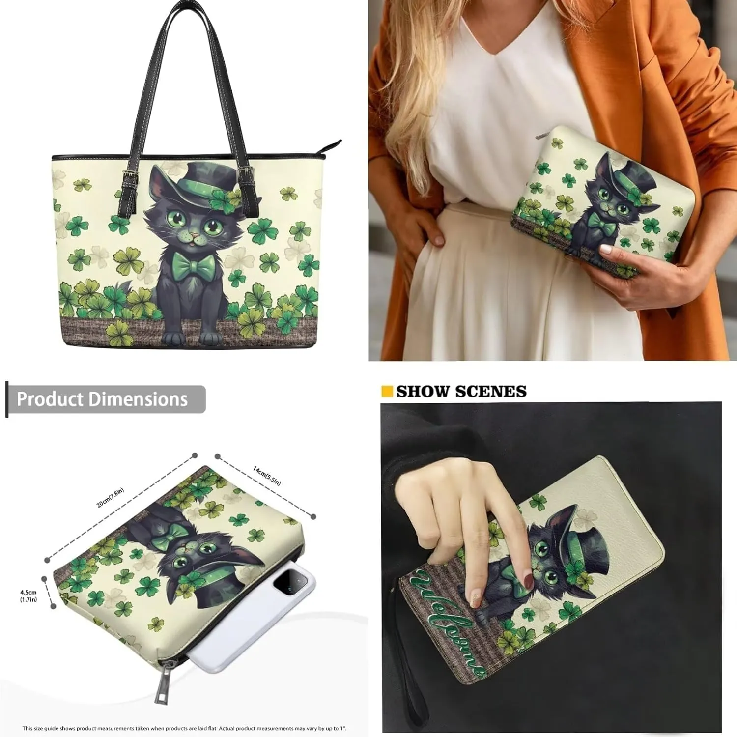 Fashion Handbags for Women Shoulder Bags Tote Satchel Hobo 3pcs