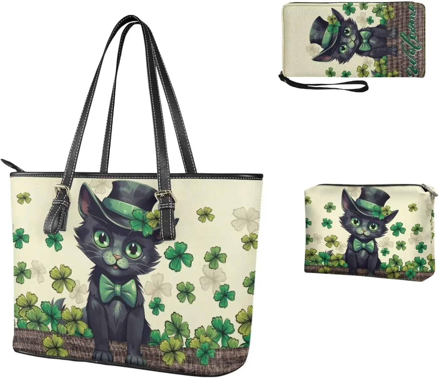 Fashion Handbags for Women Shoulder Bags Tote Satchel Hobo 3pcs