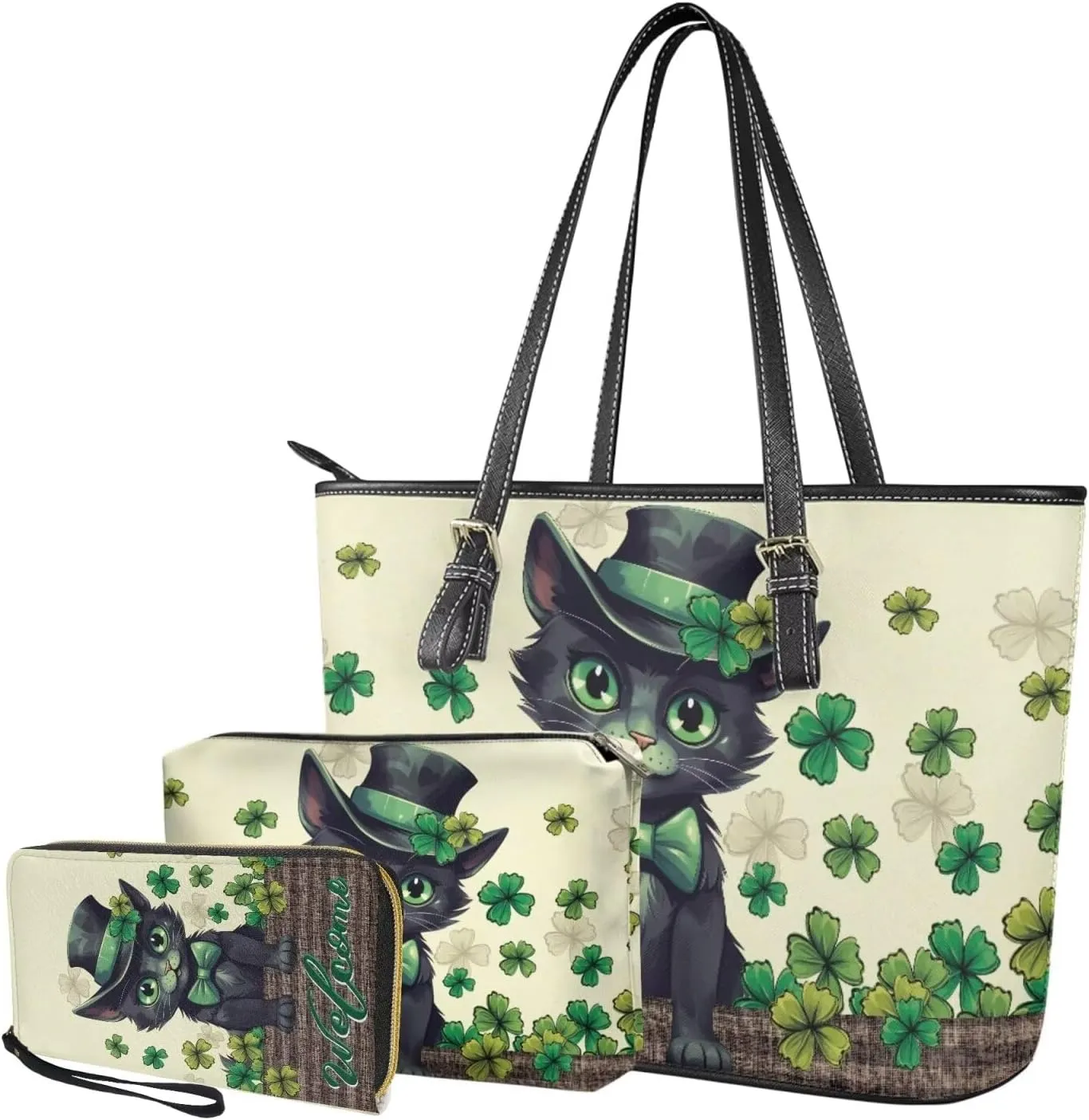 Fashion Handbags for Women Shoulder Bags Tote Satchel Hobo 3pcs
