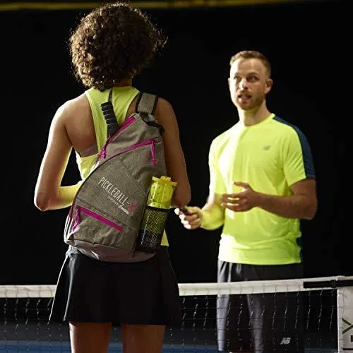 Franklin Sports Pickleball Bag - Official Bag of the US Open - Gray/Pink