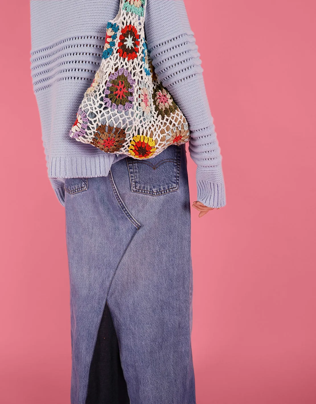 Handmade crochet patch bag
