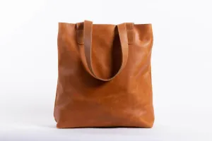 Hanna Leather Tote - Walnut