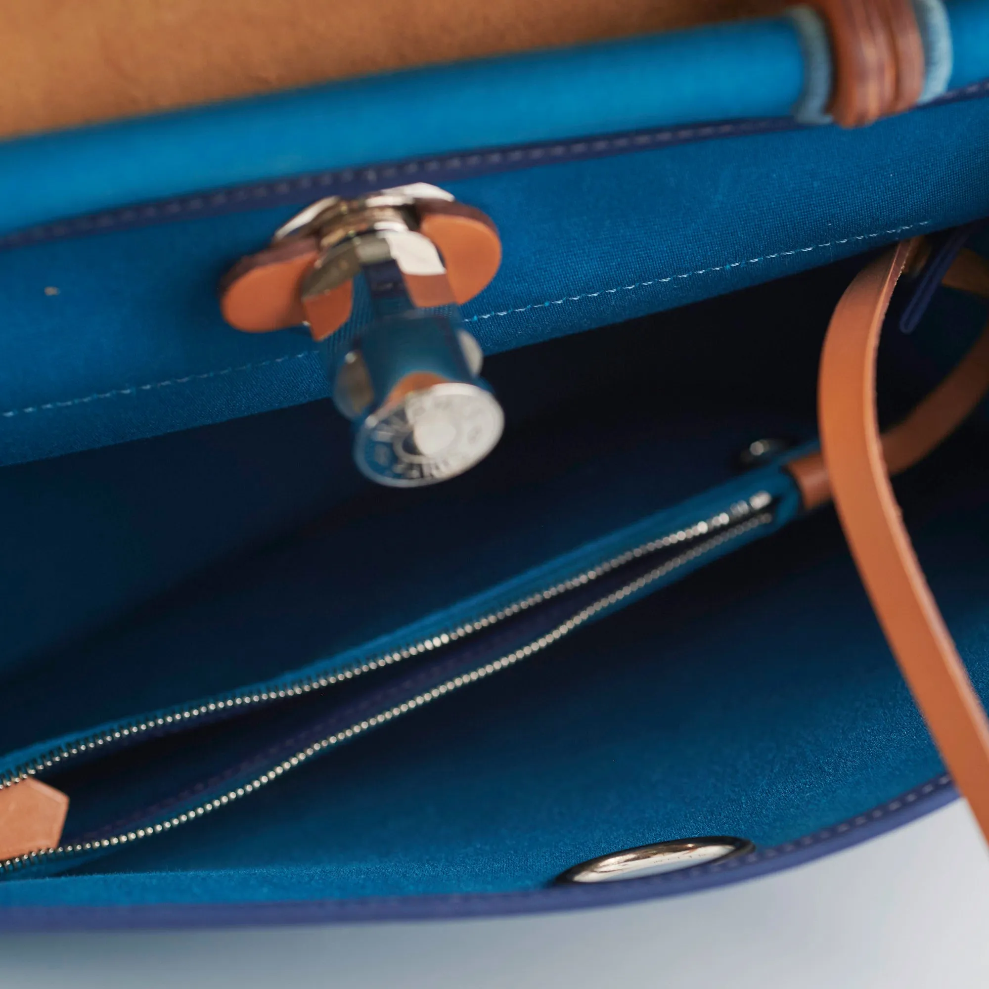 Hermes Herbag 31 Blue Bag