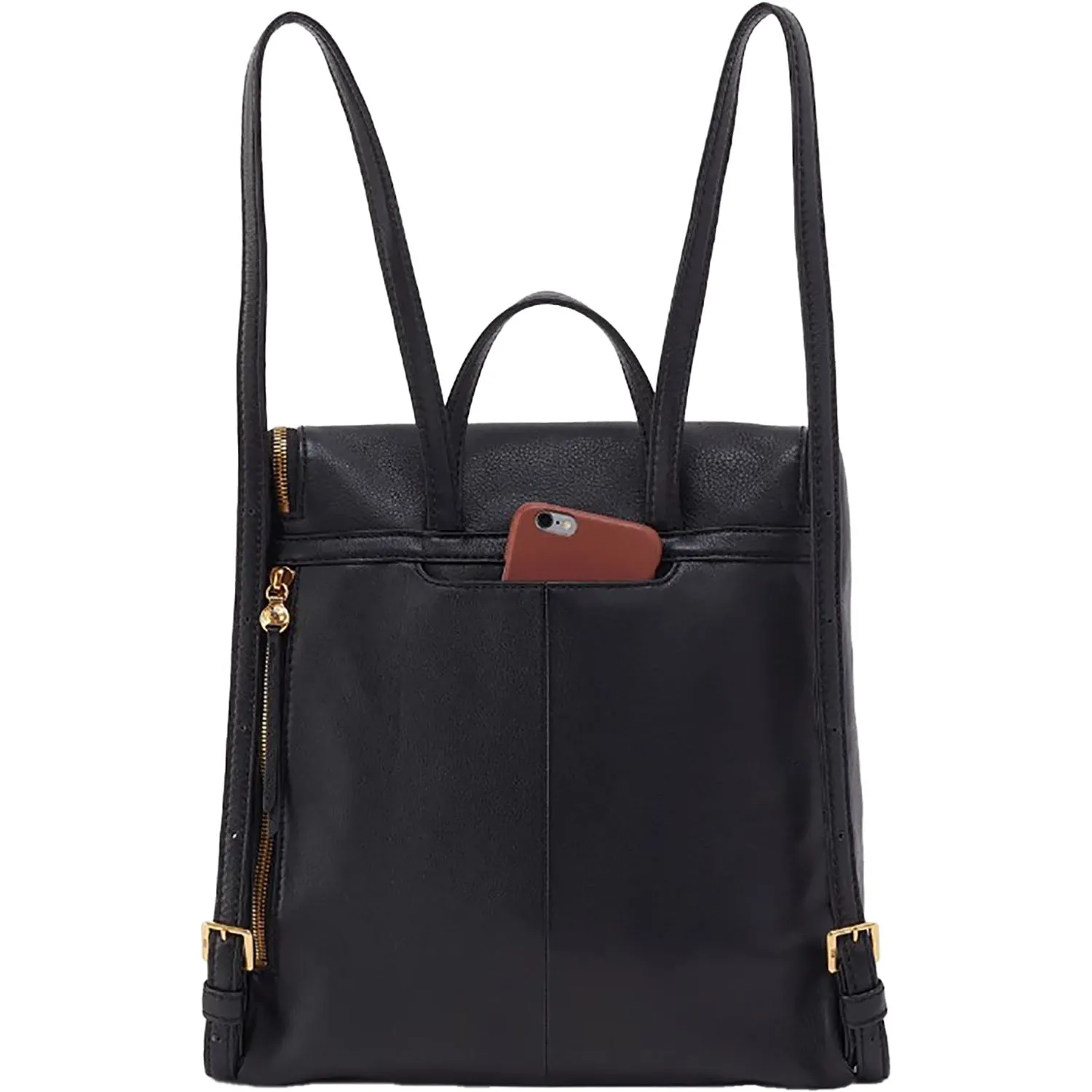 Hobo Fern Backpack Black Pebbled Leather