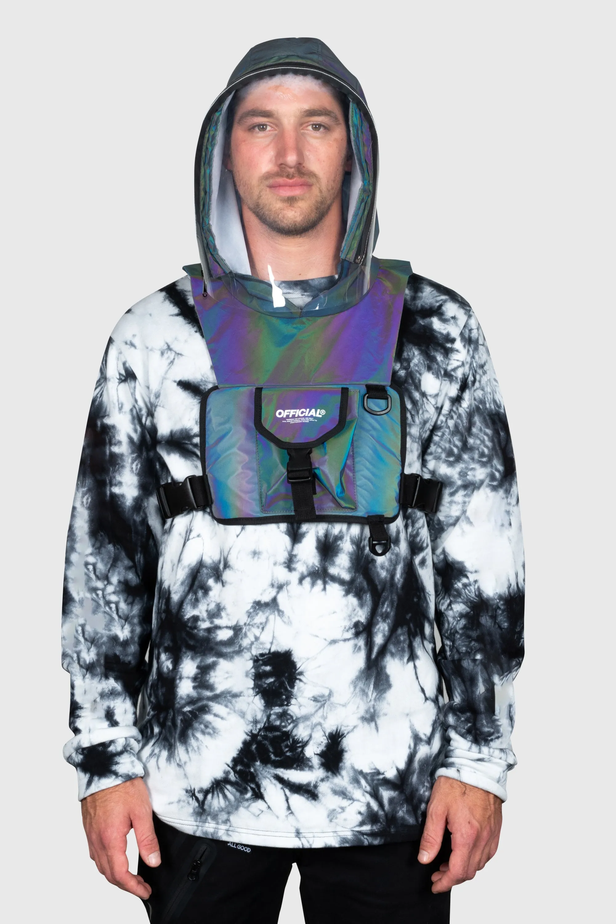 Hood Shield Chest Bag (Rainbow Reflective)
