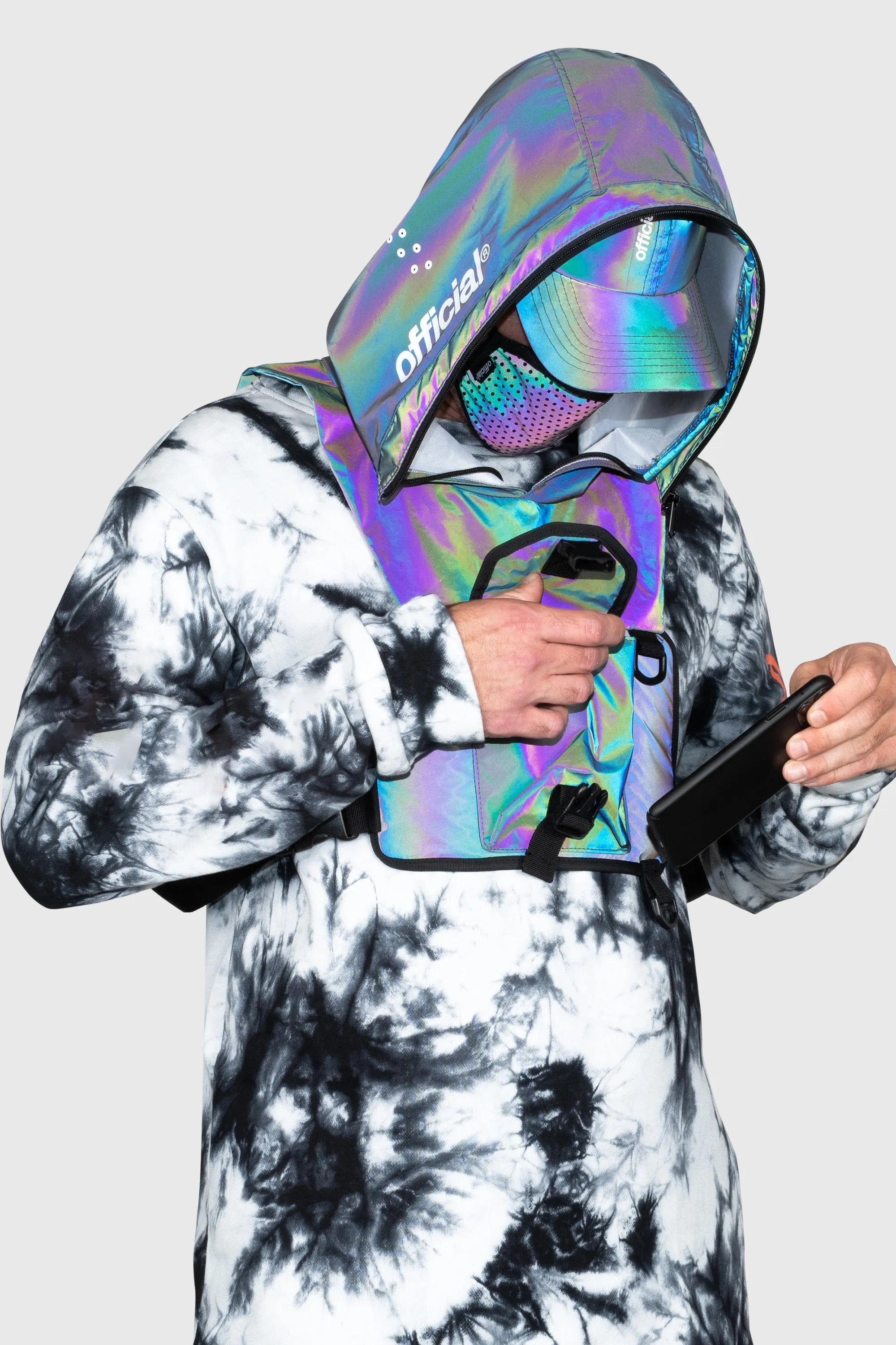 Hood Shield Chest Bag (Rainbow Reflective)