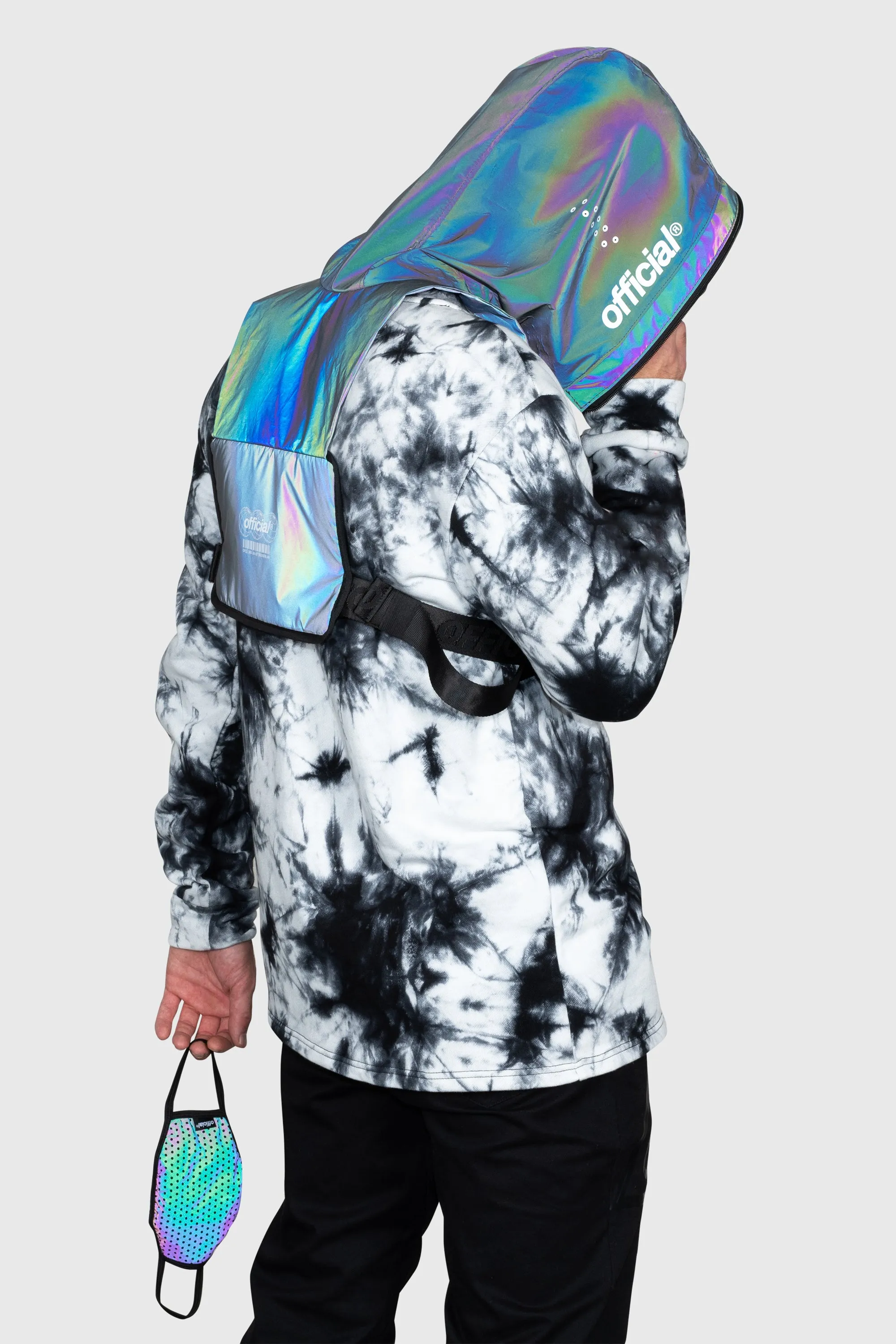 Hood Shield Chest Bag (Rainbow Reflective)