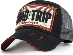 ililily Premium Road Trip Vintage Distressed Snapback Trucker Hat Baseball Cap