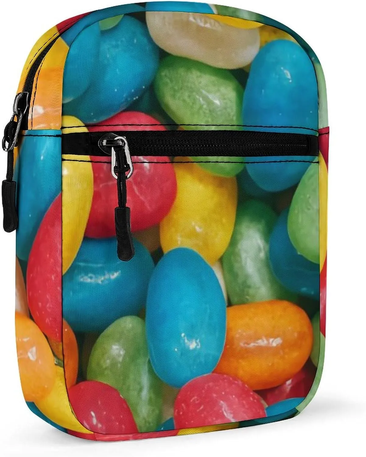 Jelly Bean Candies Colorful Crossbody Bag Small Shoulder Bag Waterproof, Lightweight And Convenient