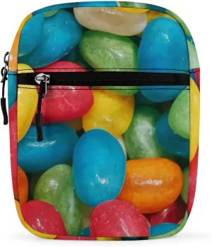 Jelly Bean Candies Colorful Crossbody Bag Small Shoulder Bag Waterproof, Lightweight And Convenient