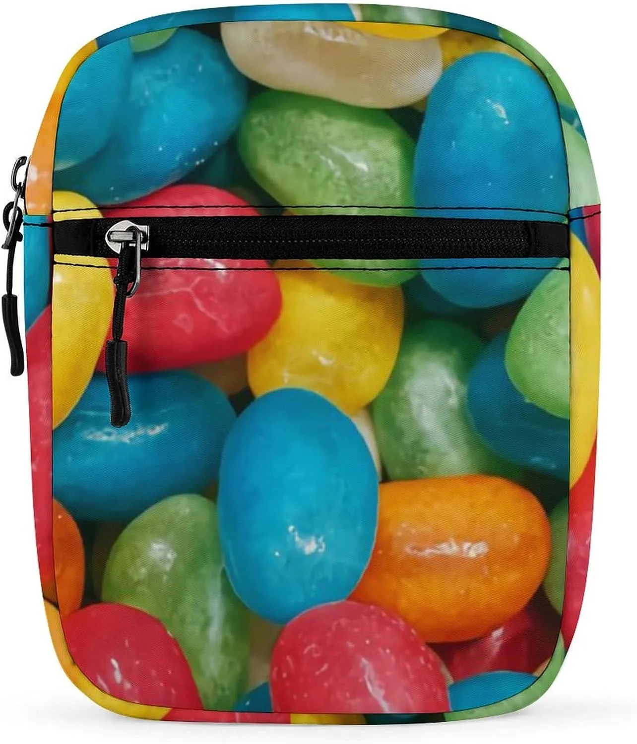 Jelly Bean Candies Colorful Crossbody Bag Small Shoulder Bag Waterproof, Lightweight And Convenient