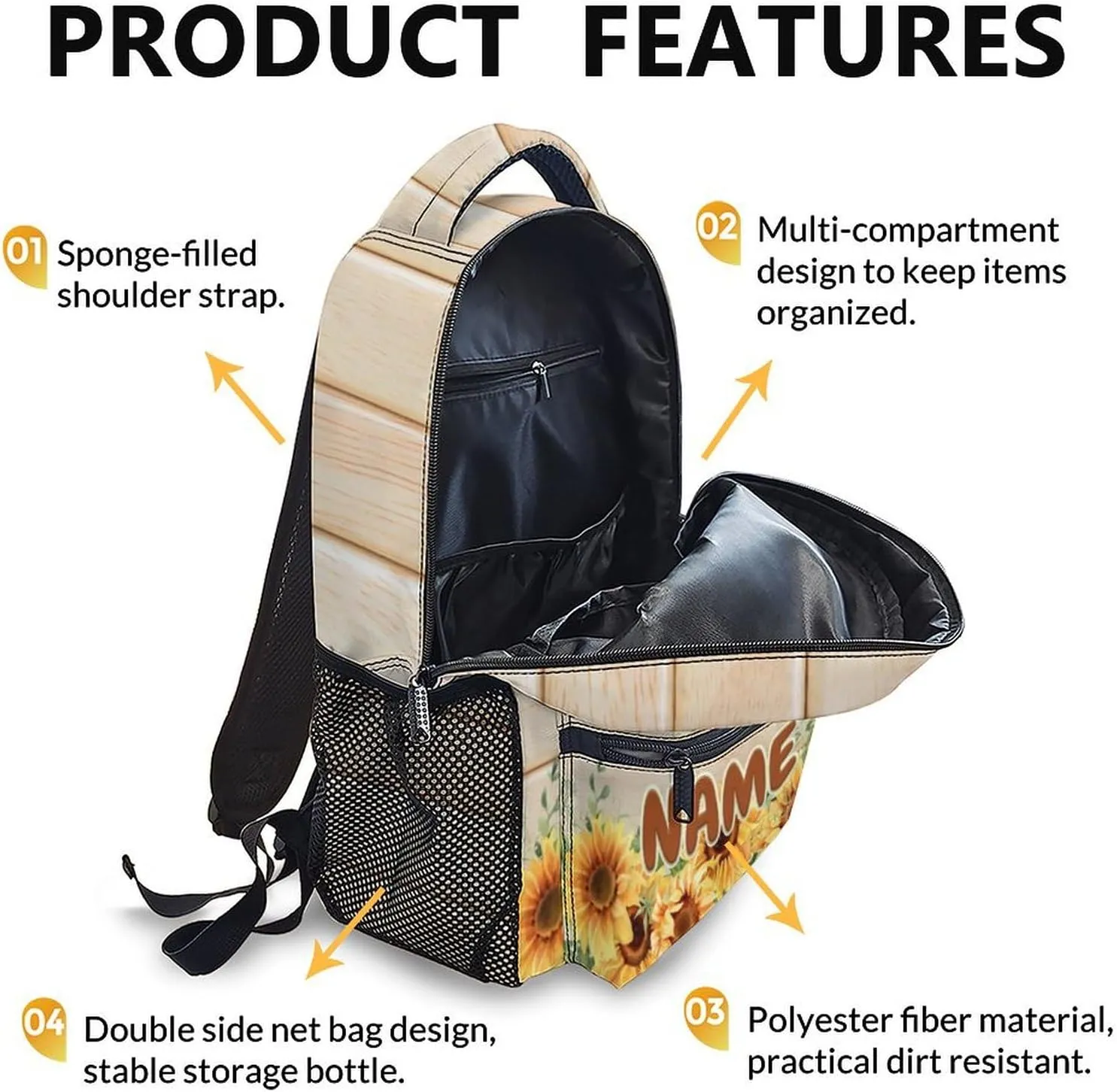 Kids School Backpack, Custom Backpack for Boys Girls 6-8, 17 Inch Animals Student BookBags Travel for School Picnic Hiking