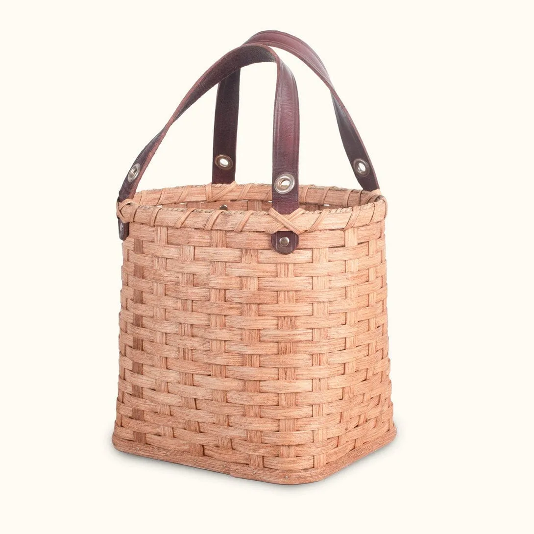 Knitting & Crochet Travel Bag | Soft Sided Amish Wicker Tote