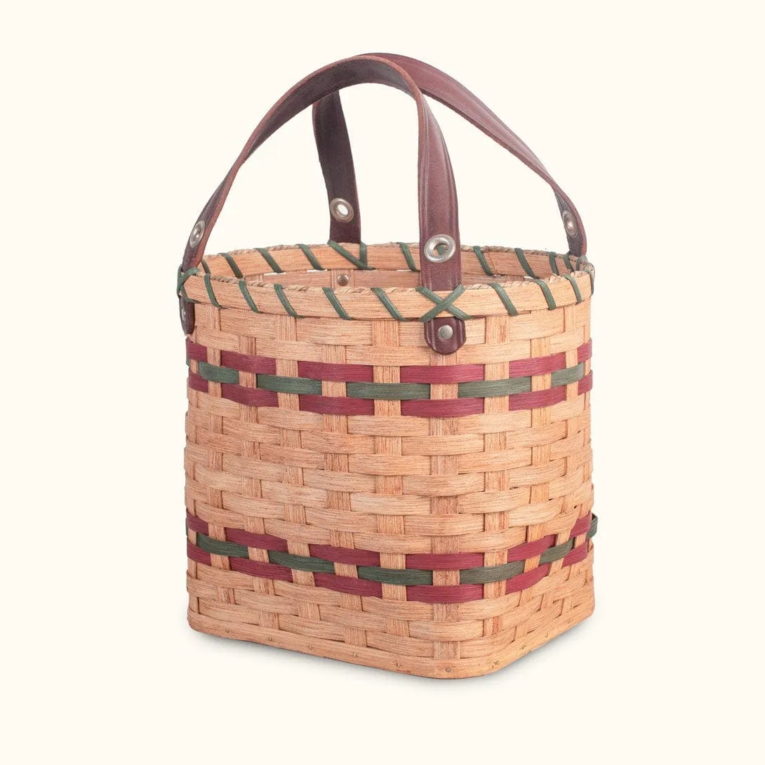 Knitting & Crochet Travel Bag | Soft Sided Amish Wicker Tote