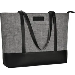 Laptop Tote Bag,Fits 15.6 Inch Laptop,Womens Lightweight Water Resistant Nylon Tote Bag Shoulder Bag Messenger Bag,Grey