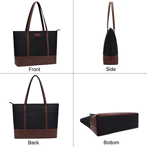 Laptop Tote Bag,Fits 15.6 Inch Laptop,Womens Lightweight Water Resistant Nylon Tote Bag Shoulder Bag Messenger Bag,Grey